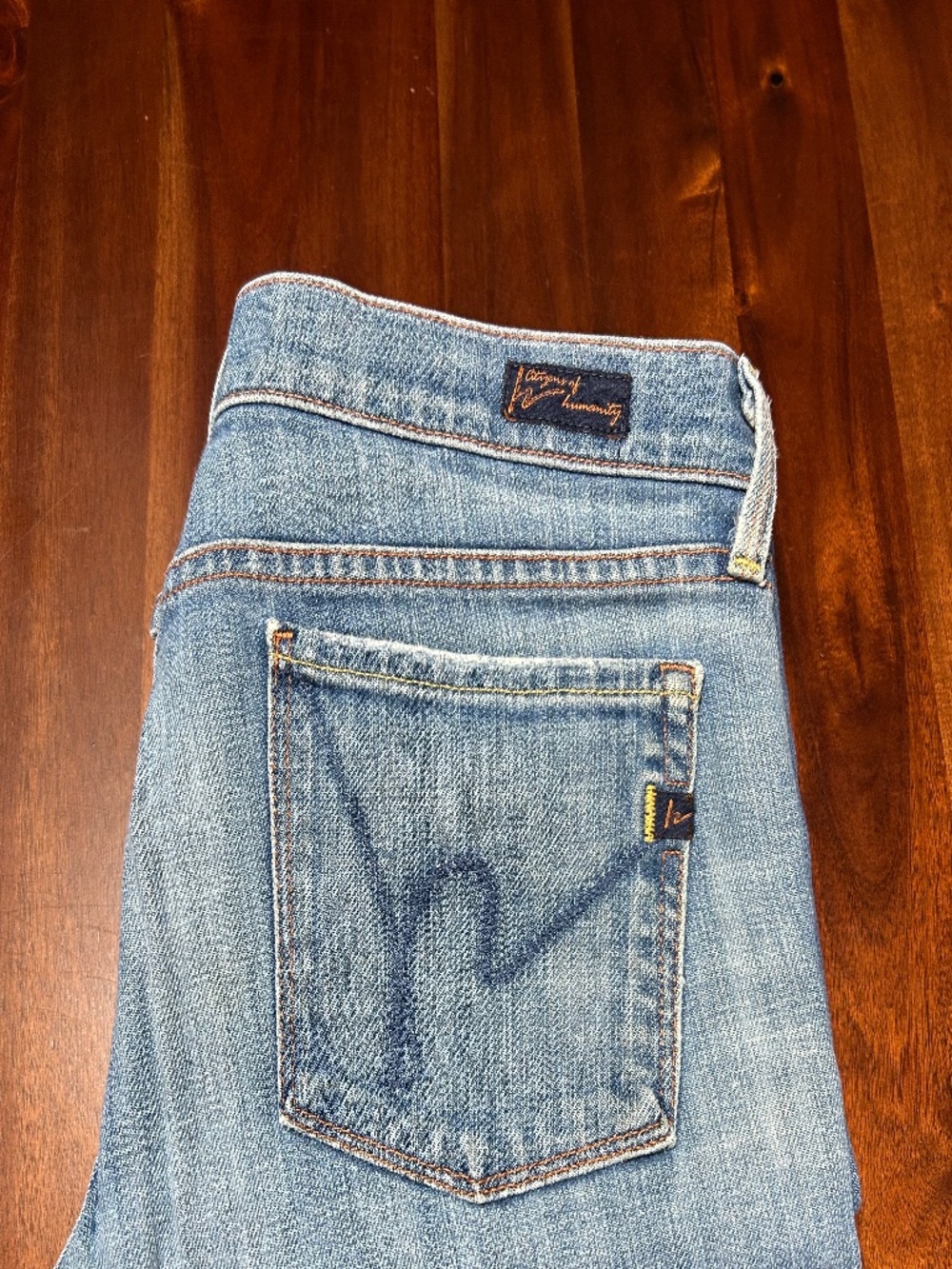 Citizens of Humanity Ingrid Flare Jeans Size 30 Low Waist Stretch Denim Y2K Blue